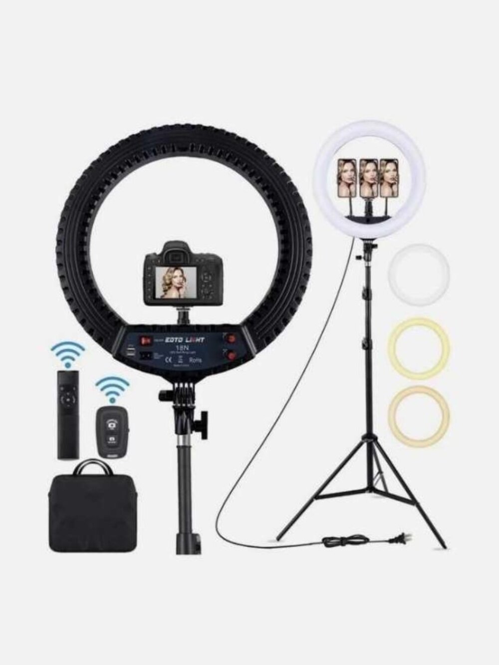EOTO 18 inch LED Ring Light with Tripod Stand